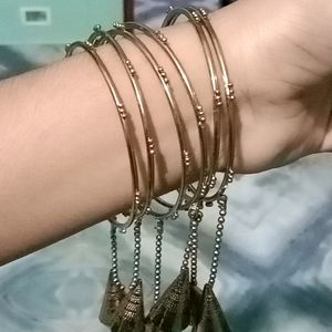 6 Piece Golden Bangles