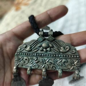 Antique Tribal Long Coin Neckpiece