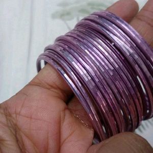 Lavender Metal Bangles - 21