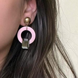 Pink Earrings With Freebie