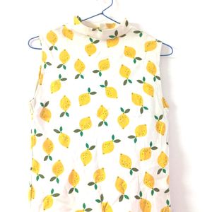 Cute Lemon Design Tank Top