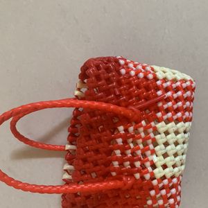 Red With White New Mini Basket