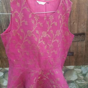 Pink Brocade Top