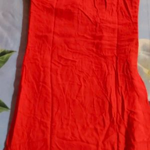 Beautiful Red Colour Kurti No Damage