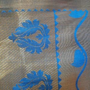 Silk sari With Golden Thread Work