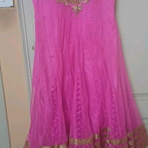 Ethnic Gown With Embroidery For Kids Girls