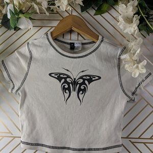 H&M Butterfly Crop Top