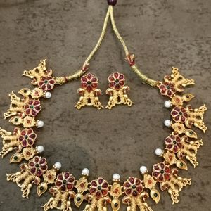 Golden Matt Necklace n Small Mangalsutra ( Combo )