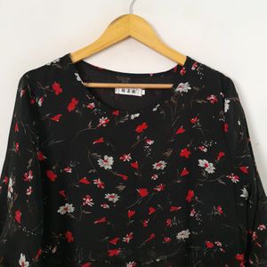 Black Printed Top (Women's)