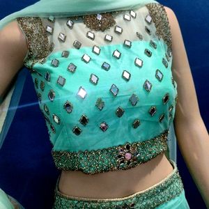 ✨mirror Work Beautiful Lehnga Choli With Dupatta