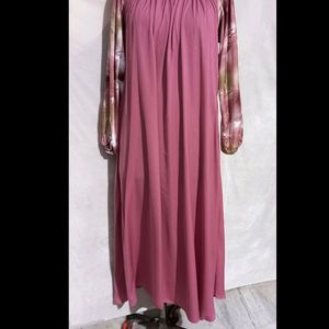 NEW DESIGNER LONG DRESS WITH DESIGNERSLEEVES