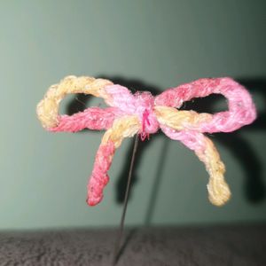 Crochet Bow Hijab Pin Customize