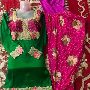 Combo 2  Partywear Stitch Suit With Dupatta