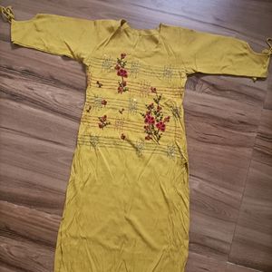 MUSTARD COLOUR KURTI