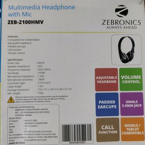 BRAND NEW Multimedia Headphones With Mic