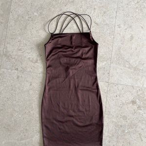 H&M Satin Backless Dress