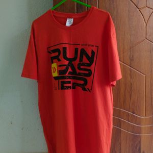 Orange Color T Shirt For Both Male And Female