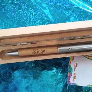 Customized Wooden Pen with Case😍 Engraving on wood⭐