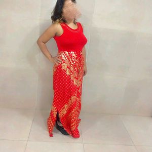 Red Got Gown Party Wear