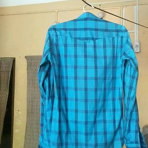 Cotton Blend Teal Colour Shirt (Almost New)