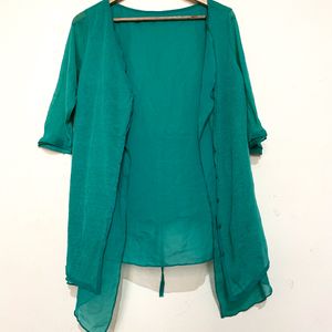 2In1 Green Top + Cardigan