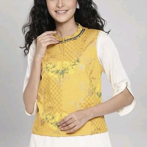 Aurelia Yellow Gillet Ivory Inner Trousers Set - X