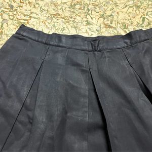 Women Navy Blue Pleaded Skirt