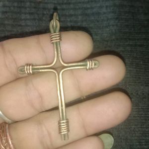 Price Dropped Elegant Copper Cross Handmade Locket