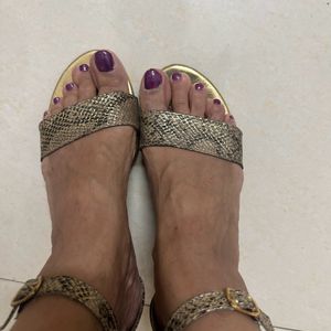 Golden sandals