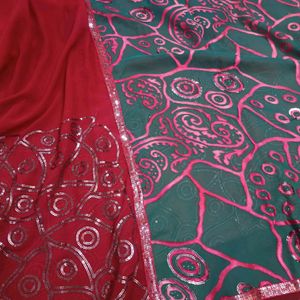 Saree In Double Half Pattern