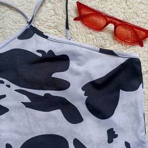 Sale! Tokyo Talkies Halter Crop Top 🥰 Moo Print