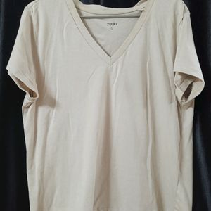 New Zudio Beige Clour tshrt Women