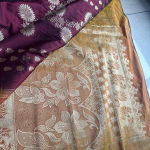 Brown Color Silk Saree