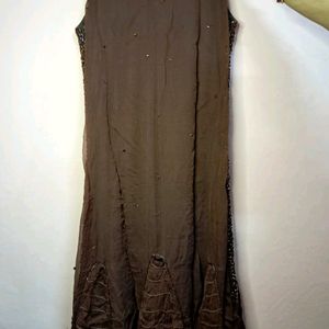 Beautiful Brown Mid Length Dress