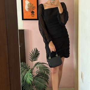 Black Dobby Dress Size S