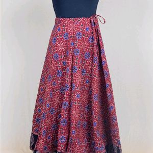 New Without Tag- Ajrakh Flared Maxi Skirt