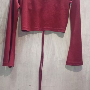 Maroon Crop Top Limited Addition