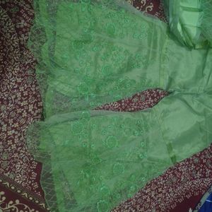 Newly Green sharara Heavy party wear Suit