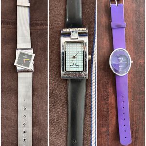 Combo Ladies Watch Pack Of 3 (Used) Without Cell