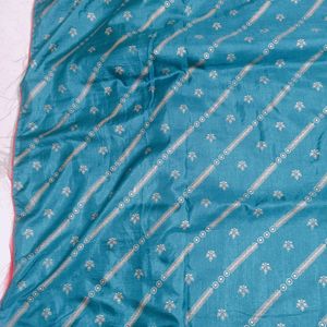 New Teal Blue Saree