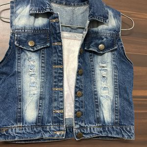 Women Crop Denim Jacket