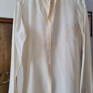 Mario Pucci Cecconi off white silk shirt