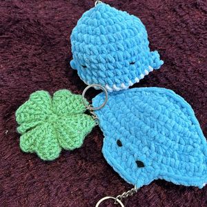 Crochet Keychains/bagcharms Combo🍀🦈