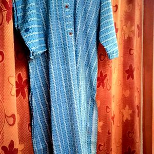 Pure Cotton Long Kurti Three quarter Sleeves