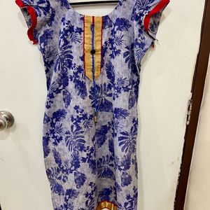 Blue Cotton Kurta