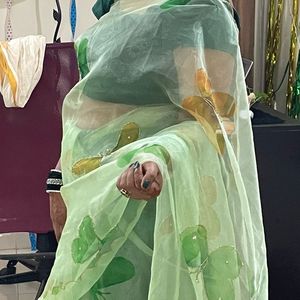 organza saree