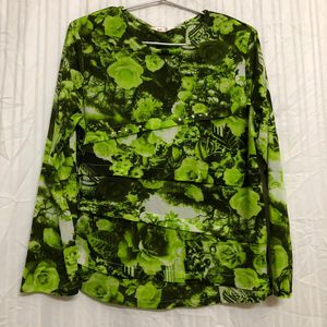 Green Long Sleeve Top