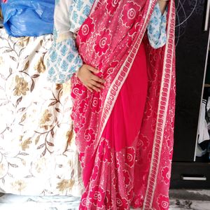 Heavy Multi Sequence Work Saree