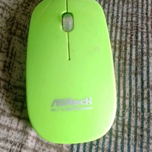Dezful 2.4 Ghz Wireless Slim Optical Mouse (Green)