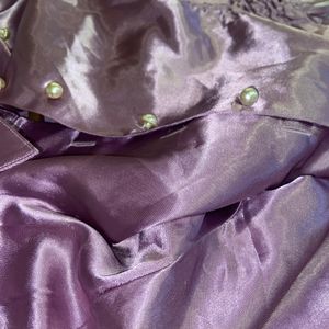 Lavender Satin Shrug